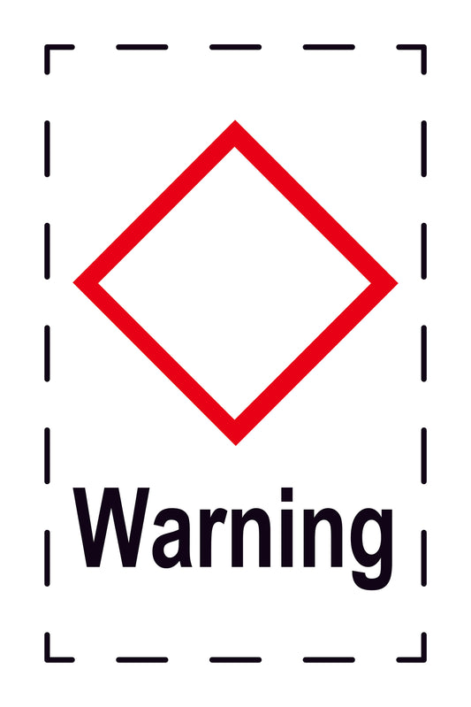 Sticker "Warning" 2.4x3.9 cm to 15x24 cm, made of paper or plastic LH-GHS-00-Warning