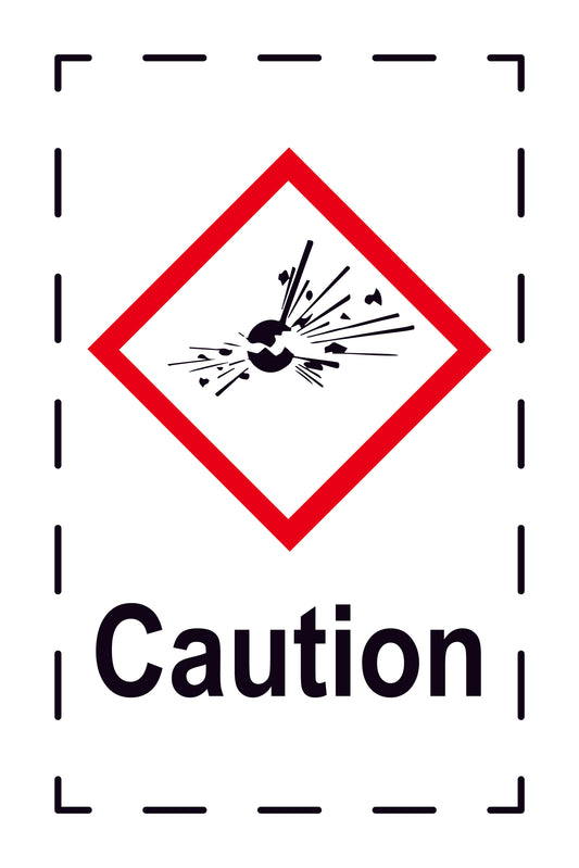 Sticker "Attention" 2.4x3.9 cm to 15x24 cm, made of paper or plastic LH-GHS-01-Attention