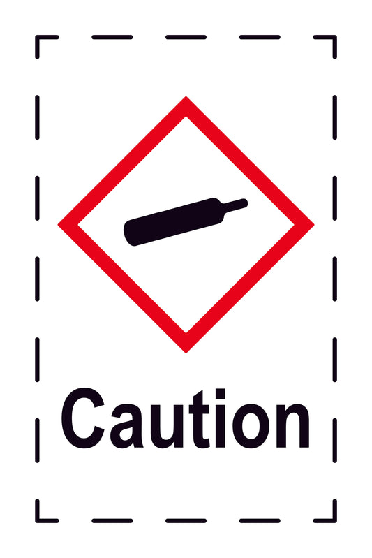 Sticker "Attention" 2.4x3.9 cm to 15x24 cm, made of paper or plastic LH-GHS-04-Attention