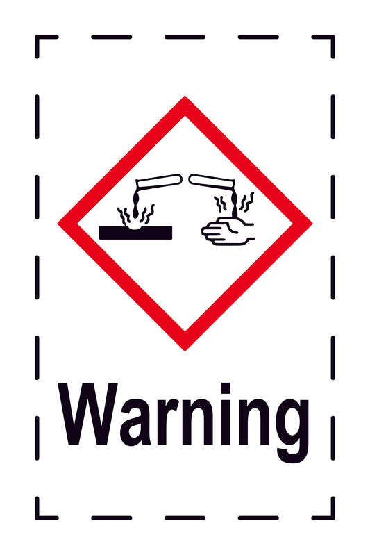 Sticker "Warning" 2.4x3.9 cm to 15x24 cm, made of paper or plastic LH-GHS-05-Warning