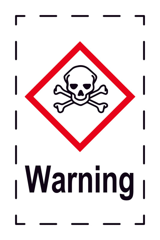Sticker "Warning" 2.4x3.9 cm to 15x24 cm, made of paper or plastic LH-GHS-06-Warning