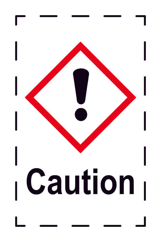 Sticker "Attention" 2.4x3.9 cm to 15x24 cm, made of paper or plastic LH-GHS-07-Attention